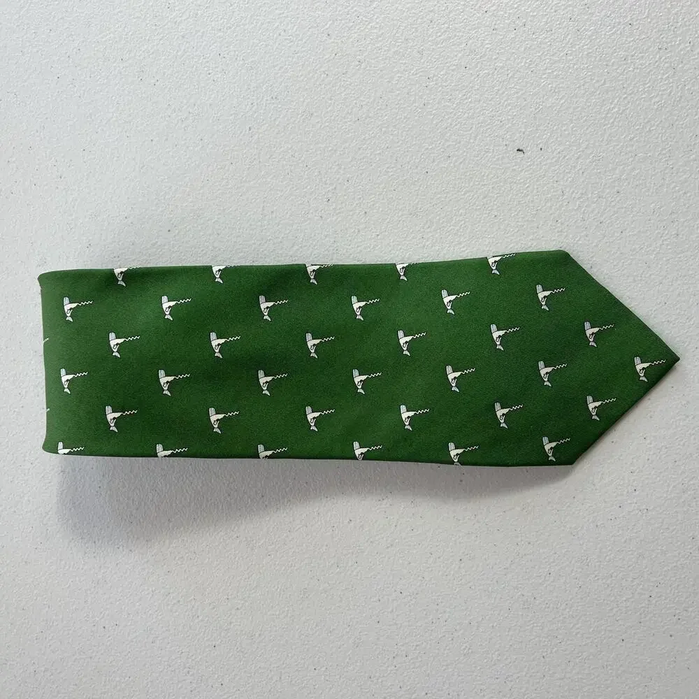 Vineyard Vines Neck Tie Green Custom Collection Nantucket Wine Festival